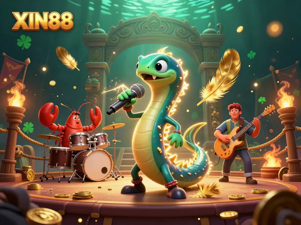 XIN88 brings an energetic underwater casino performance to life with vibrant visuals and dynamic characters.