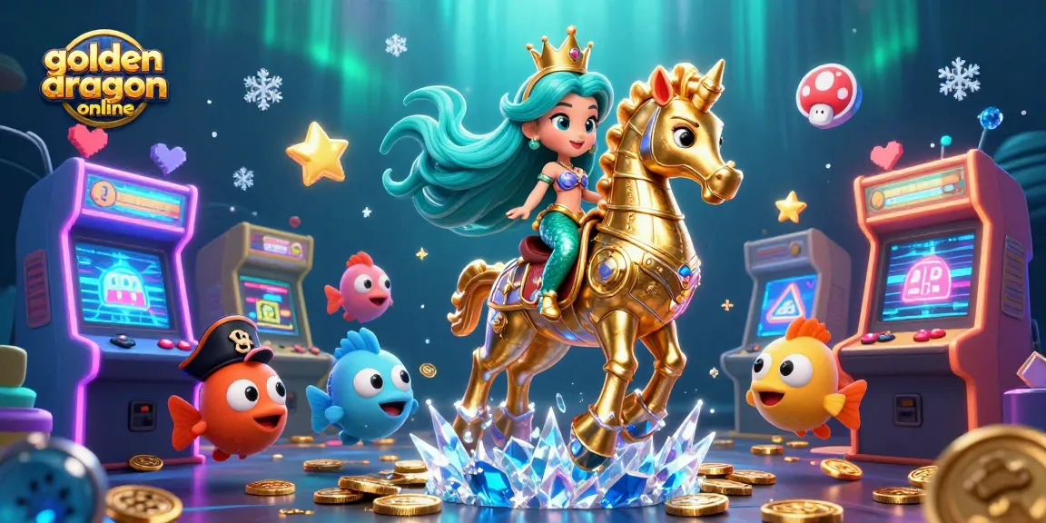 Experience the thrill of golden dragon online with our colorful, dynamic underwater slot scene.