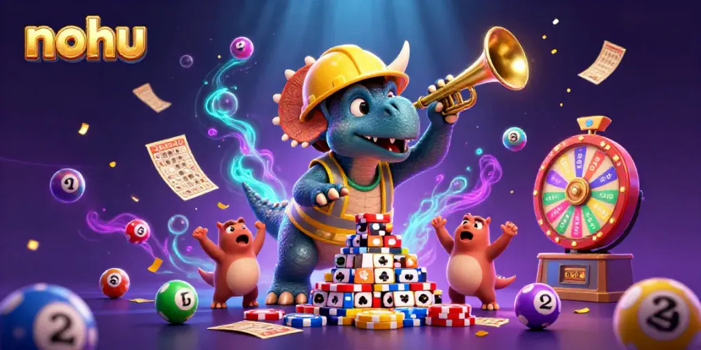Engage with nohu's thrilling gaming experience featuring a vibrant casino scene.