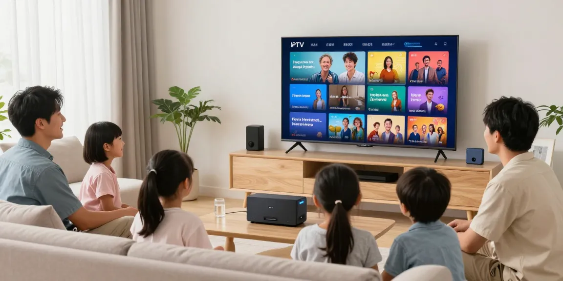 Reliable IPTV UK service provider setting up seamless streaming in a local home's living room.