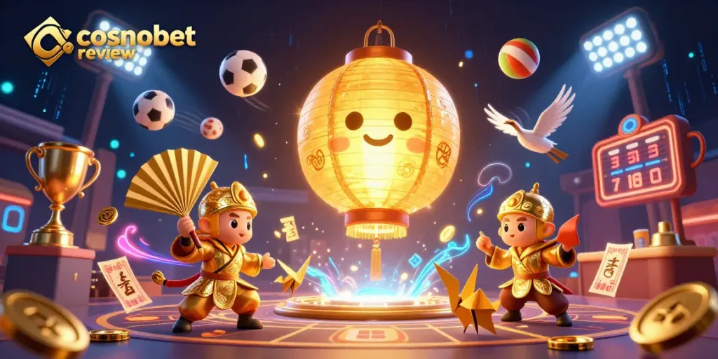 Engage with the exciting cosmobet review showcasing dynamic casino elements and animated characters.