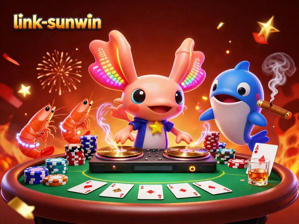 Engage in excitement at link-sunwin with dynamic 3D characters and vibrant casino elements.